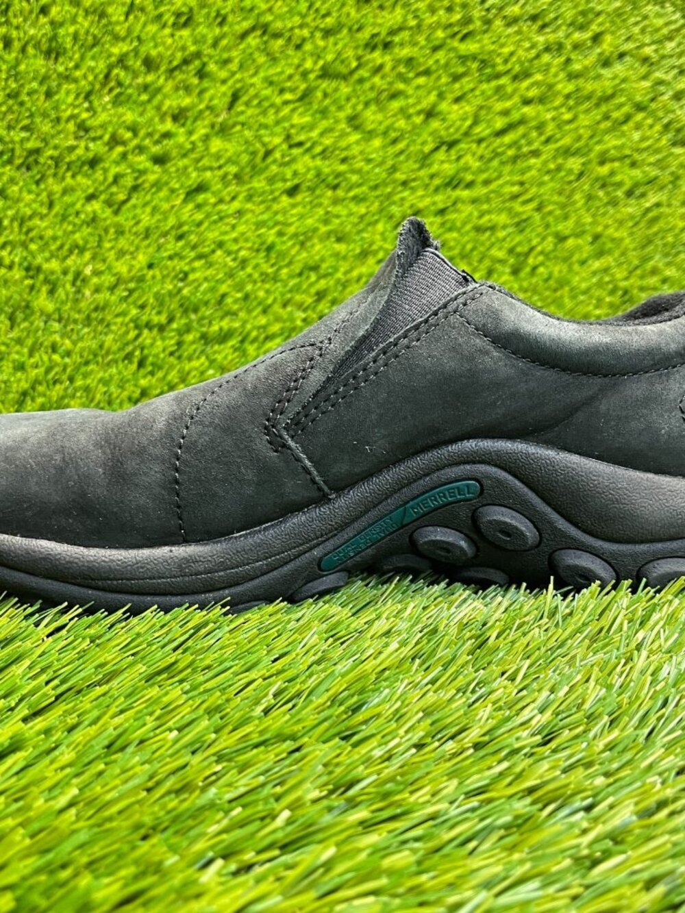 Merrell Jungle Moc Womens Size 8 Black Casual Walking Nubuck Slip On Shoes - Picture 2 of 10